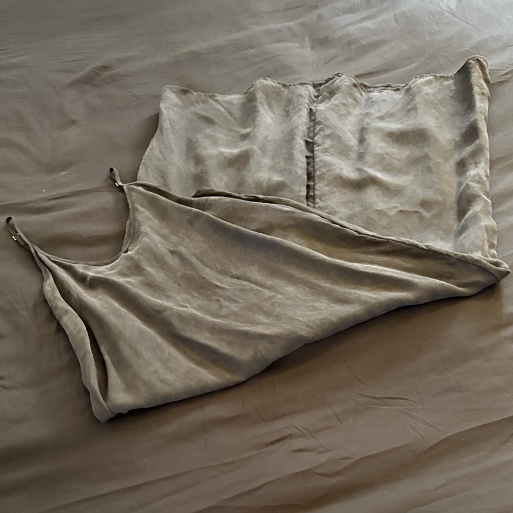 Hailey Sleeveless Gray-Black A-Line Midi Dress-S